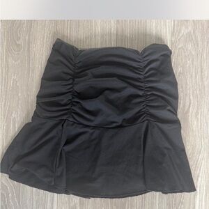 Black Ruched Skirt